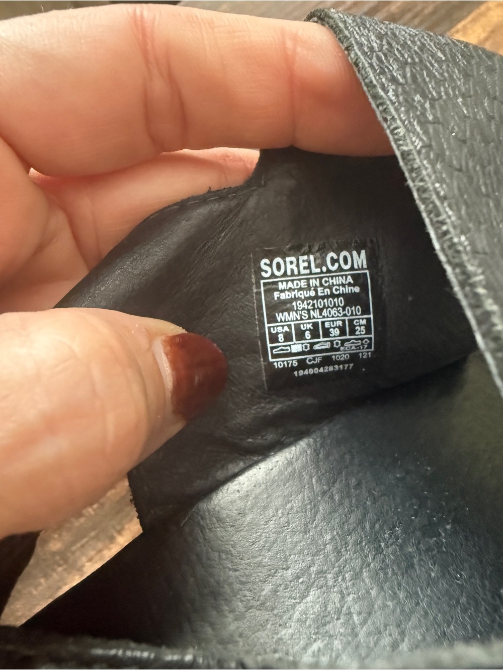 Sorel Black Leather-Look Espadrille Wedge Sandals - Picture 7 of 7